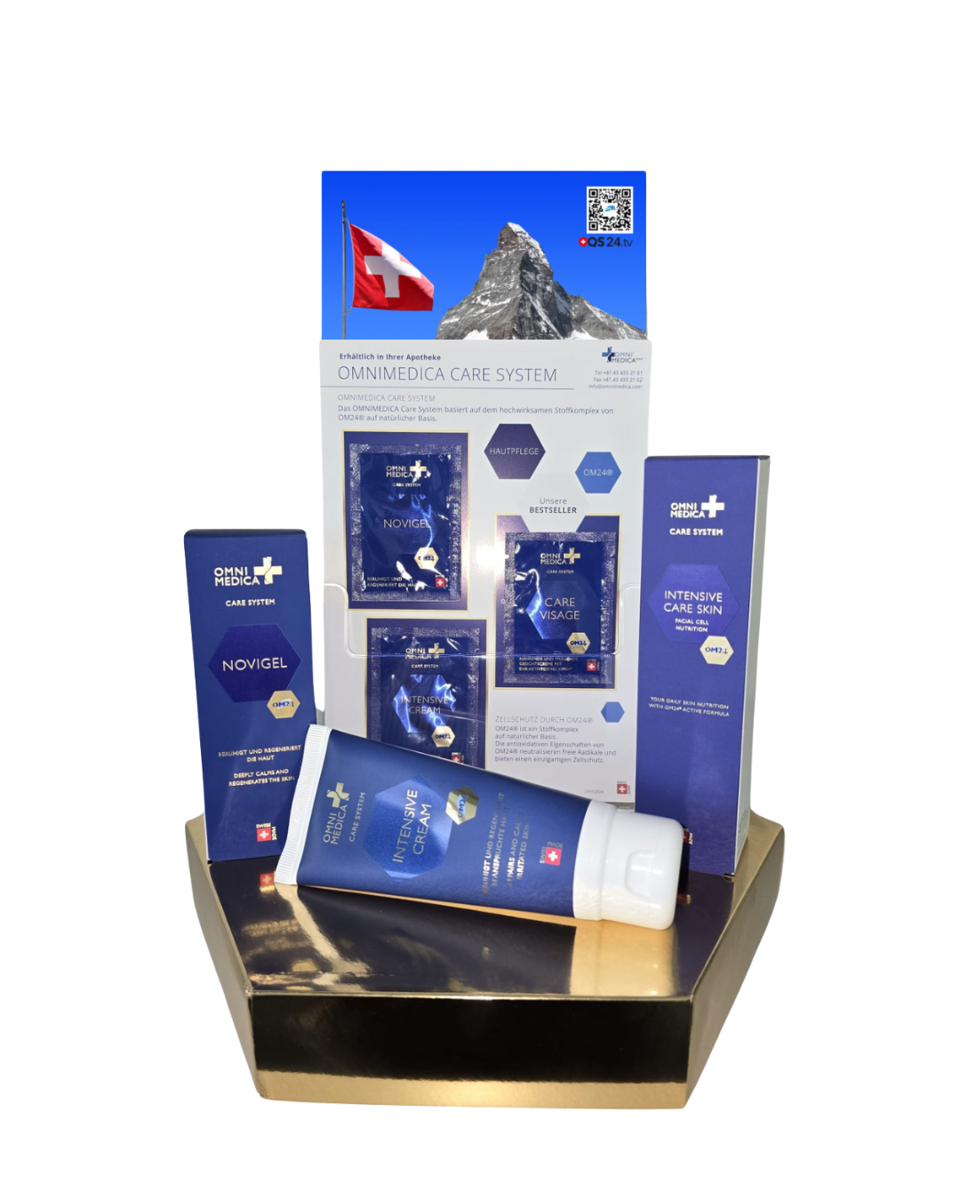OMNIMEDICA Flyer mit 3 Sachets je 2 ml – Testpaket